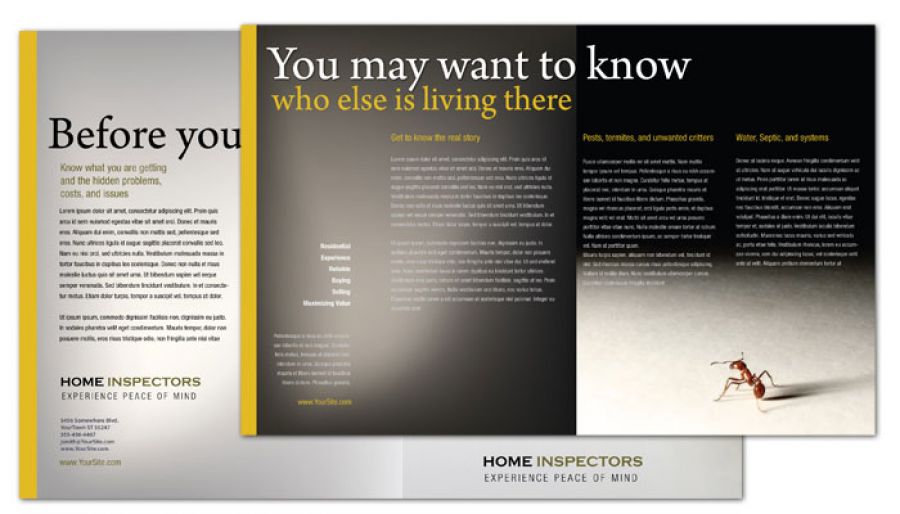 Home Inspection Services Half Fold Brochure Design Layout
